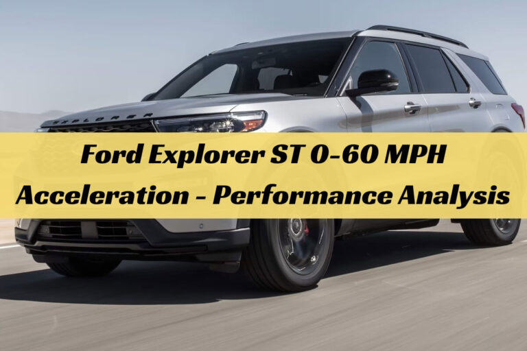 Ford Explorer ST 0-60 MPH Acceleration